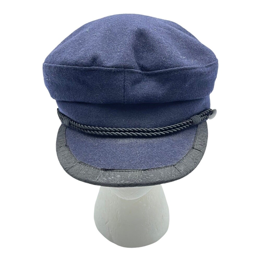 Vtg Michat-co 1829 Fisherman's BLUE Gronlands Skipper Wool Cap Made In Denmak